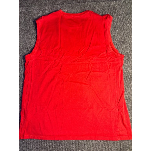 Nike Tank Top Mens Large Red Fitted Training Slim Fit Sleeveless‎ Crew Neck - Picture 6 of 6